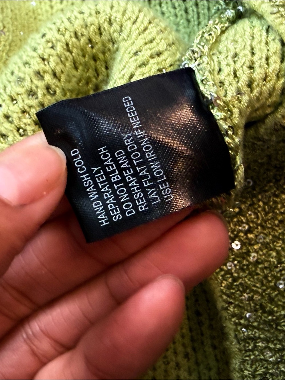 Sleeveless Glitter Bodycon Mini Dress in Light Olive - Picture 7 of 14